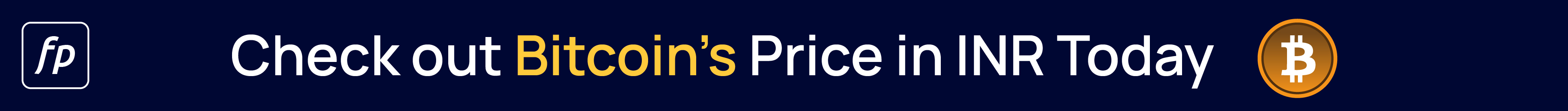 Check out Bitcoin Price in INR